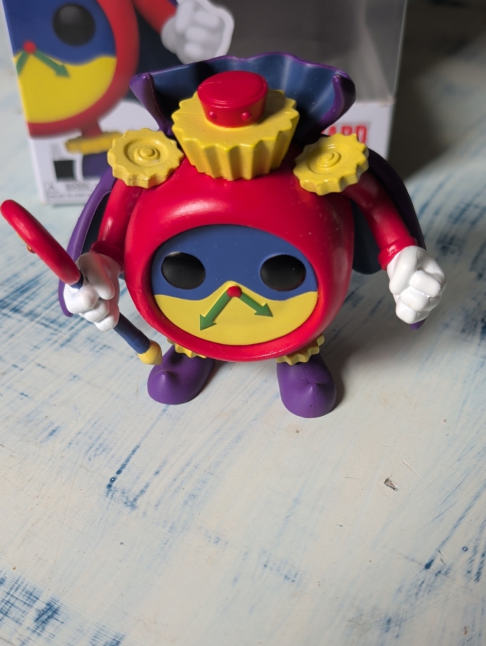 Colorful Clock Character Kids Toy - Red, Purple & Yellow
